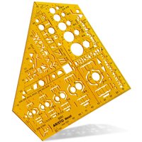 ARISTO Zeichenschablone gelb-transparent von ARISTO