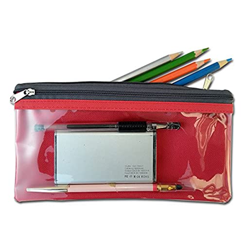 Wasserdichte PVC Doppeltaschen Reißverschluss Kulturbeutel – erhältlich in 3 Größen (klein (13 x 22 cm) von ARK