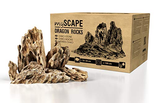 ARKA mySCAPE-Rocks Dragon | Drachenstein | Natur Aquarium Steine für einzigartige Aquascapes im Süßwasser Aquarium & Aufbauten in jedem Terrarium | Ca. 10-30 cm | Ideal zu bepflanzen, 10 kg, Braun von ARKA Aquatics