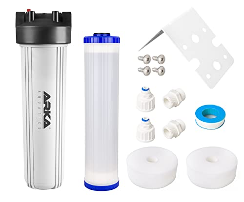 ARKA myAQUA Multifilter/Resinfilter, 4000ml - Vielseitiger Filter für Osmoseanlagen & Aquarien, inkl. Filterkartusche & Zubehör, Anschlüsse: 1 Zoll, 3/4 Zoll, 1/4 Zoll von ARKA