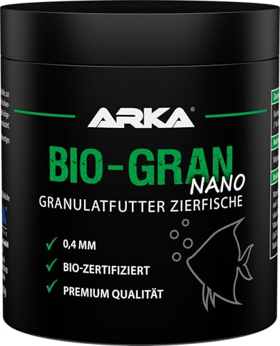 ARKA Bio-Gran Nano - 250 ml / 120 g - Biozertifiziertes Fischfutter für jedes Süßwasser-Aquarium, fördert Wachstum, Farbenpracht und Vitalität von Zierfischen ARKA Bio-Gran Nano - 250 ml / 120 g - Biozertifiziertes Fischfutter für jedes Süßwasser-Aquarium, fördert Wachstum, Farbenpracht und Vitalität von Zierfischen von ARKA