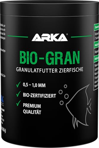 ARKA Bio-Gran - 1000 ml / 460 g - Biozertifiziertes Fischfutter für jedes Süßwasser-Aquarium, fördert Wachstum und Farbenpracht der Fische in jedem Süßwasser-Aquarium. von ARKA