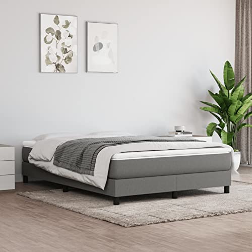 ARKEM Boxspringbett mit Matratze Dunkelgrau 140x200 cm Bett Boxspringbett Bett Mit Matratze Bettgestel Boxspringbetten Stoff - 3144078 von ARKEM