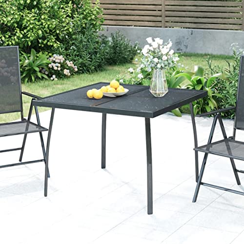 ARKEM Gartentisch Anthrazit 100x100x72 cm TerassenmöBel AußEn Tisch Garten Terrassentisch Garden Table Gartentische Stahlgitter von ARKEM