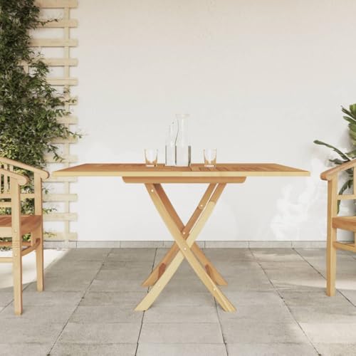 ARKEM Gartentisch Klappbar 120x120x75 cm Gartentische Balkon Tisch Gartentisch Wetterfest Klappbarer Balkontisch Massivholz Teak 362616 von ARKEM