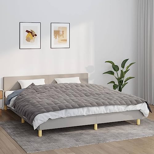 ARKEM Gewichtsdecke Grau 155x220 cm 7 kg Stoff Schwere Decke Zum Schlafen Decke Zum Anziehen Erwachsene von ARKEM