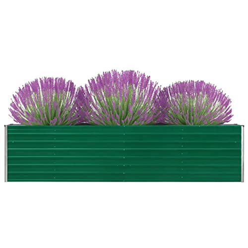 ARKEM Hochbeet 320 x 40 x 77 cm Verzinkter Stahl Grün Hochbett Garten Hochbeete-Kit von ARKEM