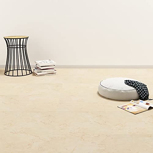 ARKEM PVC-Fliesen Selbstklebend 20 STK. 1,86 m² Fliesenaufkleber Boden Selbstklebende Fliesen Boden Bodenfliesen Selbstklebend Beige - 330173 von ARKEM