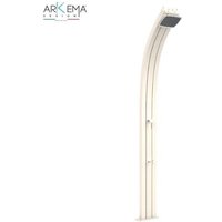 Aluminium-Solardusche Spring 120 Arkema 25 Lt mit Fußwaschanlage Beige von ARKEMA DESIGN