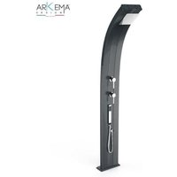 Gebogene Aluminium-Solardusche Dada 340 Arkema 30 Lt Anthrazit von ARKEMA DESIGN