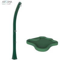 Arkema Design - Happy 120 Arkema 23 Lt Solardusche mit Fußwascharmatur Mit grüner Duschwanne Grün von ARKEMA DESIGN