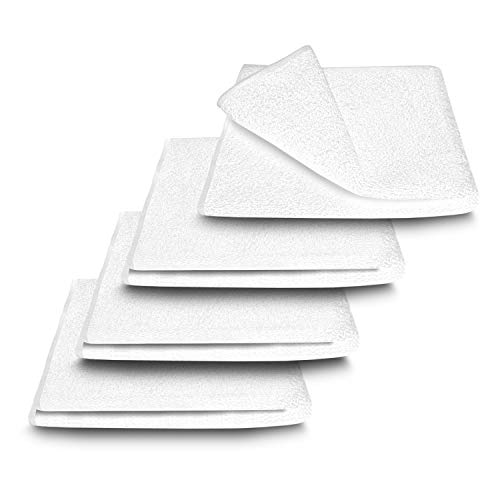 ARLI 4X Handtuch 50 x 90 cm weiß 4er Set Pack Gästetücher Handtuch 100% Baumwolle 4 Handtücher hochwertige Frottier Frottee klassisch Design Handtuchaufhänger Aufhänger Weiss von ARLI