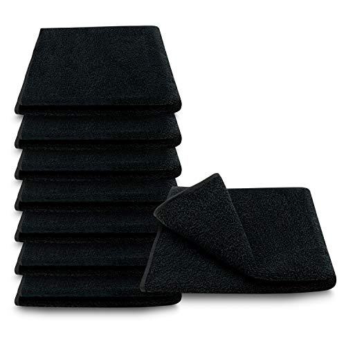 ARLI 8X Gästetuch 30 x 50 cm schwarz 8er Set Pack Gästetücher Handtuch 100% Baumwolle 8 Handtücher hochwertige Frottier klassischer Design praktisch mit Handtuchaufhänger Aufhänger von ARLI