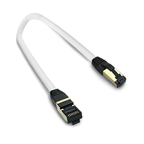 ARLI Cat 8 Netzwerkkabel: Cat8.1 Patchkabel 0,5m RJ45 S/FTP halogenfrei weiß 50 cm Netzwerk Patch LAN Kabel Datenkabel bis zu 2000MHz / 40 Gbit / 40000 Mbit von ARLI