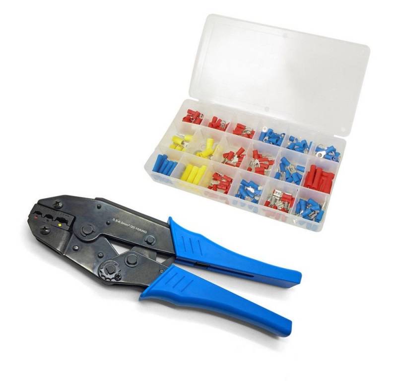 ARLI Crimpzange ARLI Handcrimpzange 0,5 - 6 mm² + Kabelschuhe Sortiment 175 teilig Set von ARLI