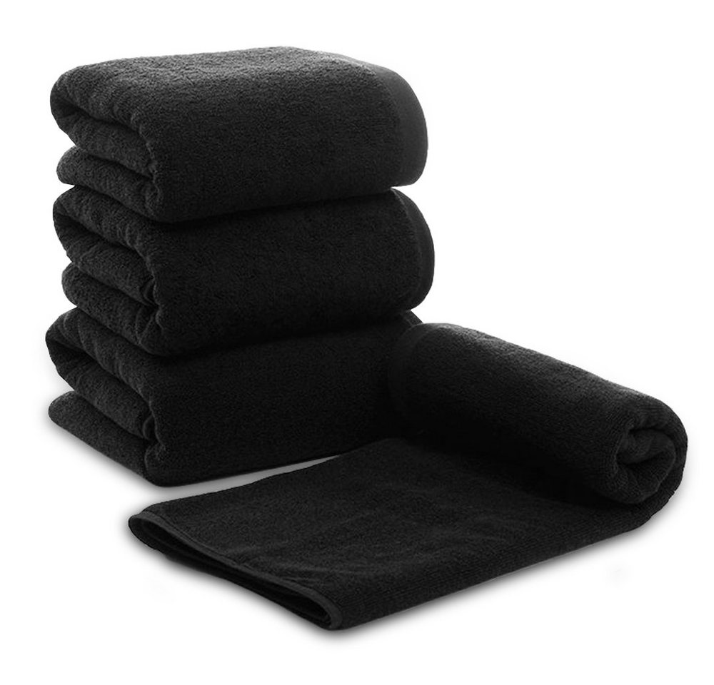 ARLI Handtuch Set Handtuch 100% Baumwolle Handtücher Set Serie aus hochwertigem Rohstoff Frottier klassischer Design elegant schlicht modern praktisch mit Handtuchaufhänger, Baumwolle, (4-tlg) von ARLI