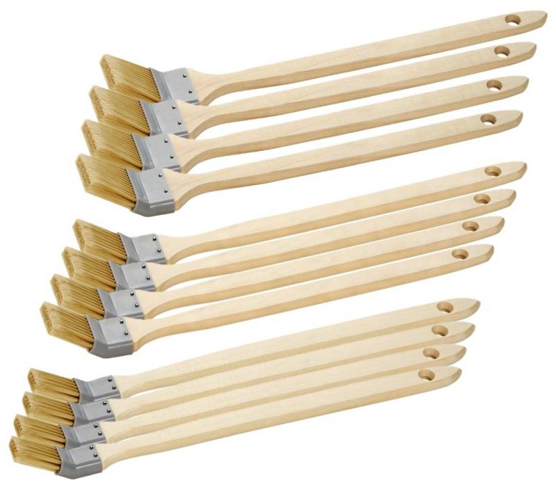 ARLI Heizkörperpinsel Eckenpinsel Set Pinsel set mit 25 mm / 35 mm / 50 mm, (12 St), mit langem Holzgriff von ARLI