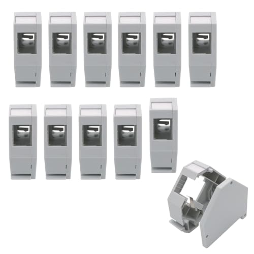 ARLI Hutschienenadapter für RJ45 Keystone Modul – 10 Modularer Adapter für 35 mm Standard-Tragschienen mit Erdungsfeder Abdeckung Beschriftungsfeld – Universal für alle Cat Keystone Jacks – 10x Stück ARLI Hutschienenadapter für RJ45 Keystone Modul – 10 Modularer Adapter für 35 mm Standard-Tragschienen mit Erdungsfeder Abdeckung Beschriftungsfeld – Universal für alle Cat Keystone Jacks – 10x Stück von ARLI