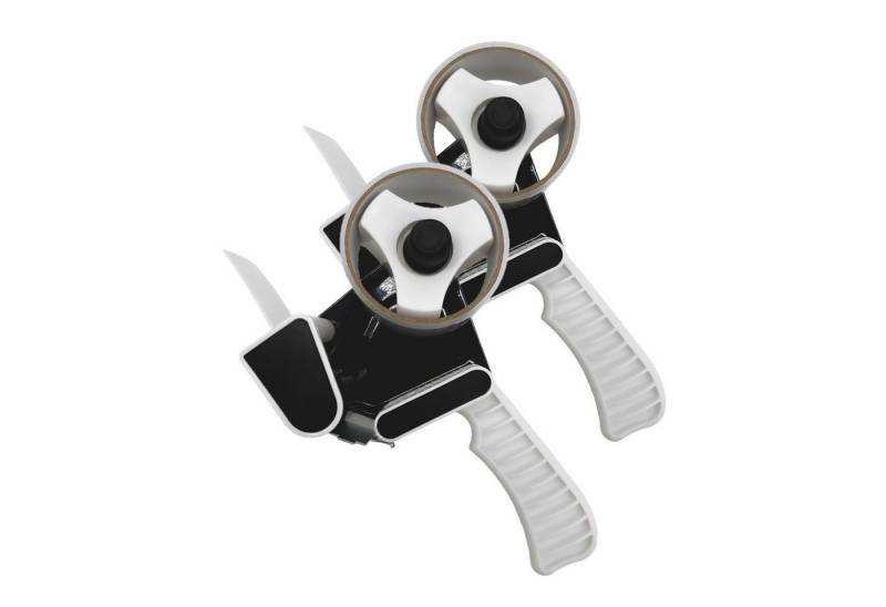 ARLI Klebeband 1x Abroller für Klebeband Handabroller Paketband Klebebandabroller (Spar-Set, 2-St., Set) Abroller mit Pistolengriff und Bremse von ARLI