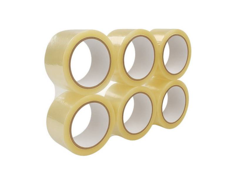 ARLI Klebeband Paketband 50 mm x 66 m leise abrollend transparent Packband (6er, 6-St., Set) von ARLI