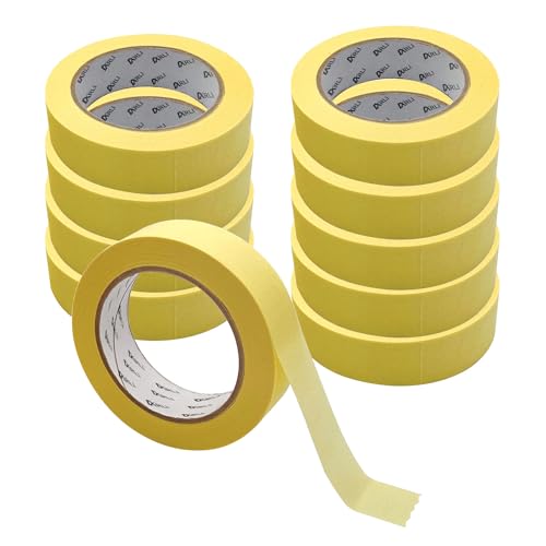 ARLI Malerkrepp 10x Abdeckklebeband 30 mm x 50m Kreppband Maler Krepp Malerband Kreppklebeband Abdeckband Profi Reispapier (10 Stück Rollen) von ARLI