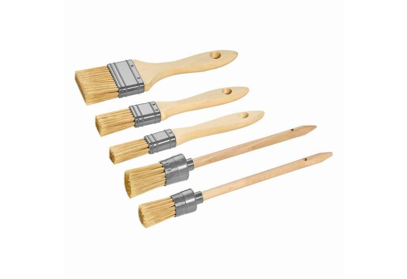 ARLI Pinsel Set mit Flachpinsel und Ringpinsel für Malerarbeiten, (5 St), Flach Rund / Ring Pinseln von ARLI