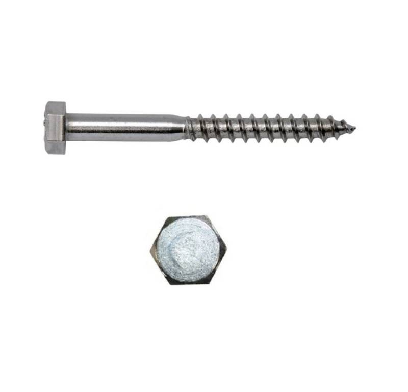 ARLI Schraube 10x Sechskantschraube 8 x 100 mm Stahl verzinkt, 6 kant Schrauben für Holz Dübel ARLI Schraube 10x Sechskantschraube 8 x 100 mm Stahl verzinkt, 6 kant Schrauben für Holz Dübel von ARLI