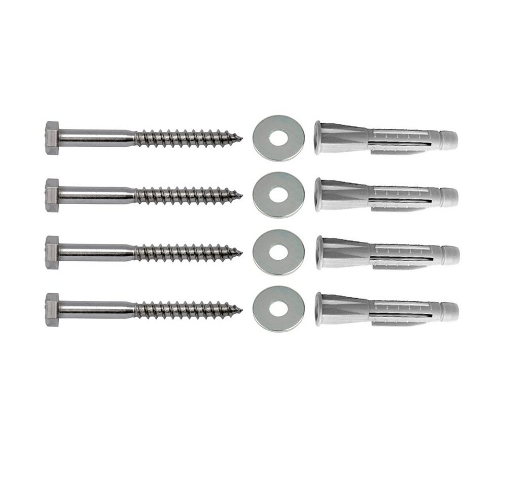Schraube Schrauben & Dübelset (4 x Schrauben + 4 x Unterlegscheibe + 4x Dübel Set) von ARLI