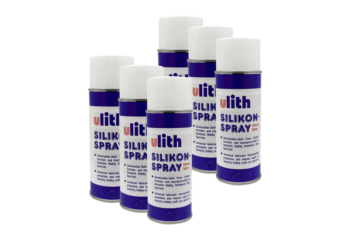 ARLI Silikon 6x Silikon Spray 400ml Universelles Gleitmittel, Silikonspray, gebrauchsfertig, (6er, 6-tlg., Set), Trennmittel Schmiermittel Schutzmittel von ARLI