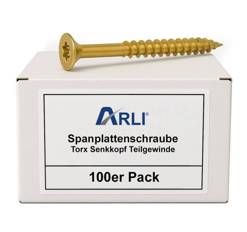 ARLI Spanplattenschraube 200 x Spanplattenschraube 4,5 x 70 mm Torx Senkkopf Teilgewinde, (Set, 200 St., Spanplattenschrauben), Universal- oder Mehrzweckschrauben von ARLI