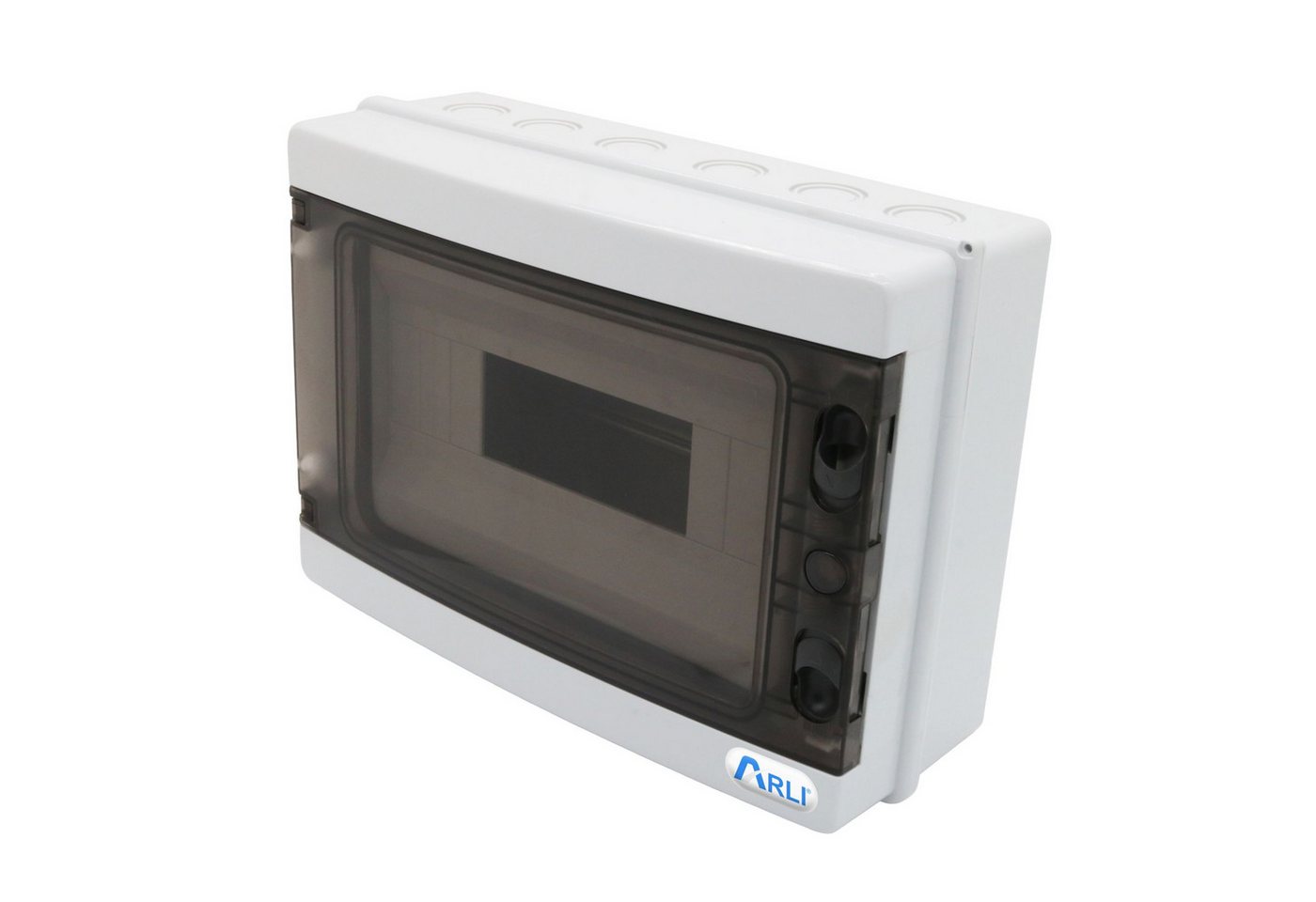 ARLI Verteilerbox 1x Sicherungskasten IP65 Aufputz Verteilerkasten Feuchtraumverteiler, (Anzahl Module, 12-tlg., Module), Nach Auswahl: Module von ARLI