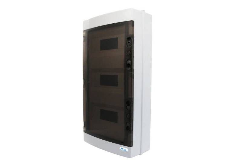 ARLI Verteilerbox 1x Sicherungskasten IP65 Aufputz Verteilerkasten Feuchtraumverteiler, (Anzahl Module, 36-tlg., Module), Nach Auswahl: Module von ARLI