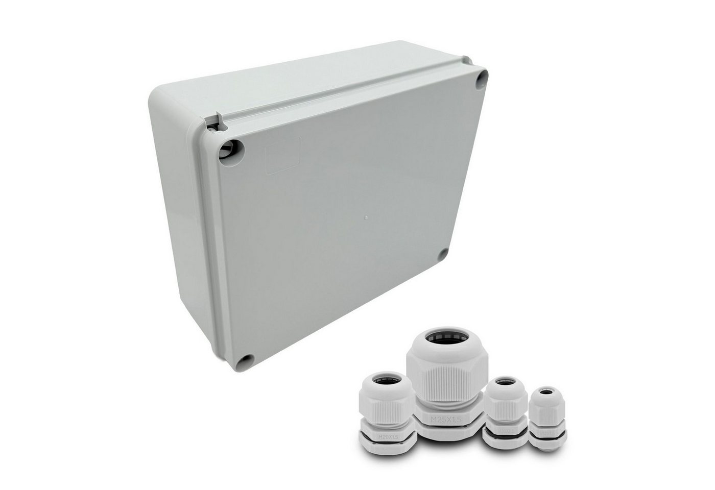 ARLI Verteilerbox Abzweigdose IP67 Aufputz 250 x 200 x 90 mm Feuchtraumdose, nach Auswahl: Kabelverschraubung M12 M16 M20 M25 ARLI Verteilerbox Abzweigdose IP67 Aufputz 250 x 200 x 90 mm Feuchtraumdose, nach Auswahl: Kabelverschraubung M12 M16 M20 M25 von ARLI