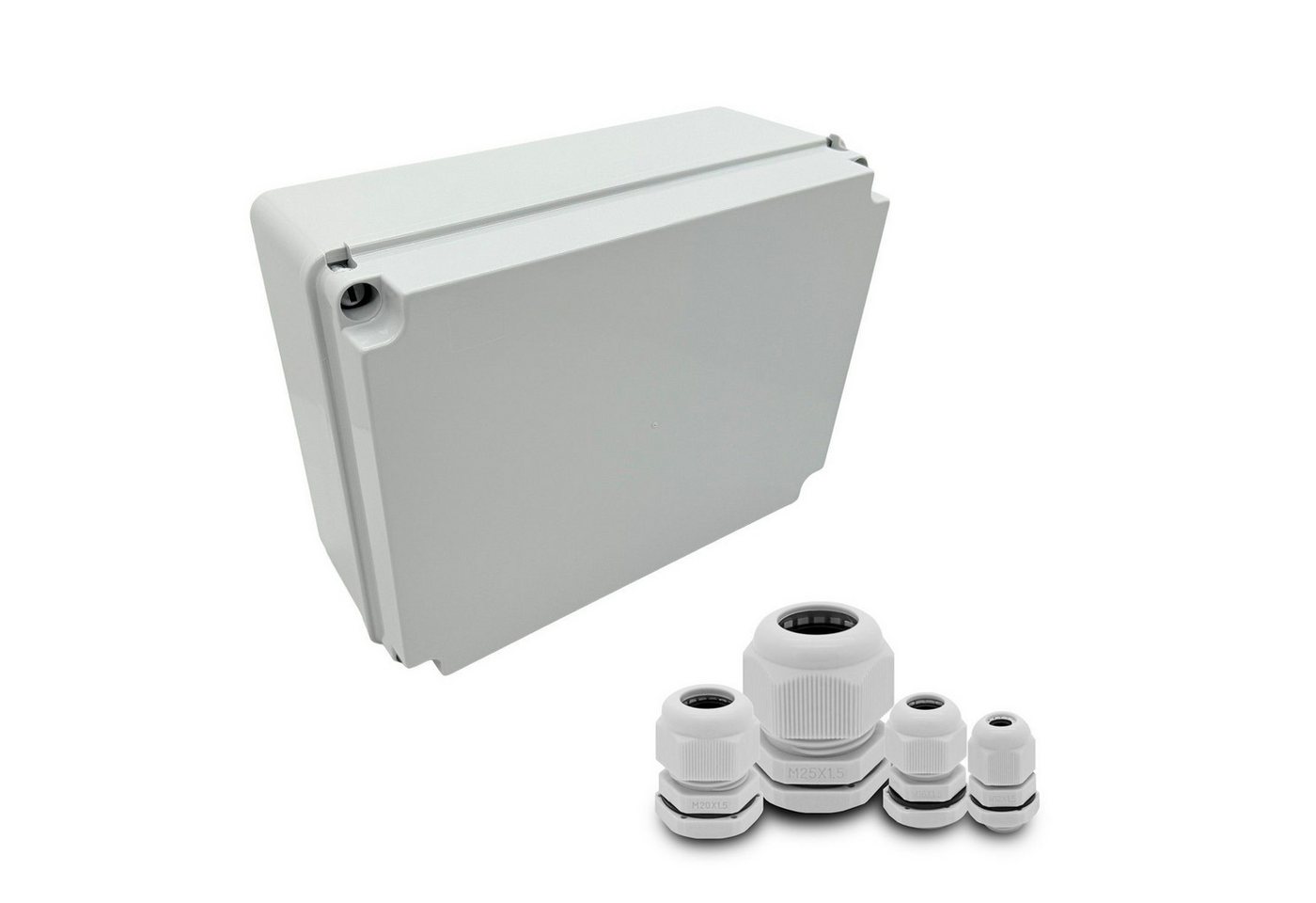 ARLI Verteilerbox Abzweigdose IP67 Aufputz 310 x 230 x 130 mm Feuchtraumdose, nach Auswahl: Kabelverschraubung M12 M16 M20 M25 ARLI Verteilerbox Abzweigdose IP67 Aufputz 310 x 230 x 130 mm Feuchtraumdose, nach Auswahl: Kabelverschraubung M12 M16 M20 M25 von ARLI