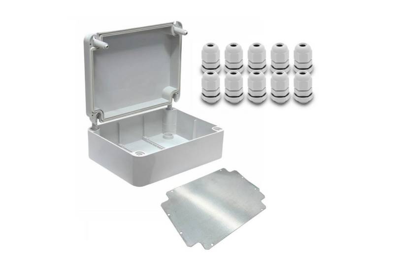 ARLI Verteilerbox Abzweigdose IP67 Aufputz 310x230x130mm Feuchtraumdose + Montageplatte, nach Auswahl: Kabelverschraubung M12 M16 M20 M25 ARLI Verteilerbox Abzweigdose IP67 Aufputz 310x230x130mm Feuchtraumdose + Montageplatte, nach Auswahl: Kabelverschraubung M12 M16 M20 M25 von ARLI