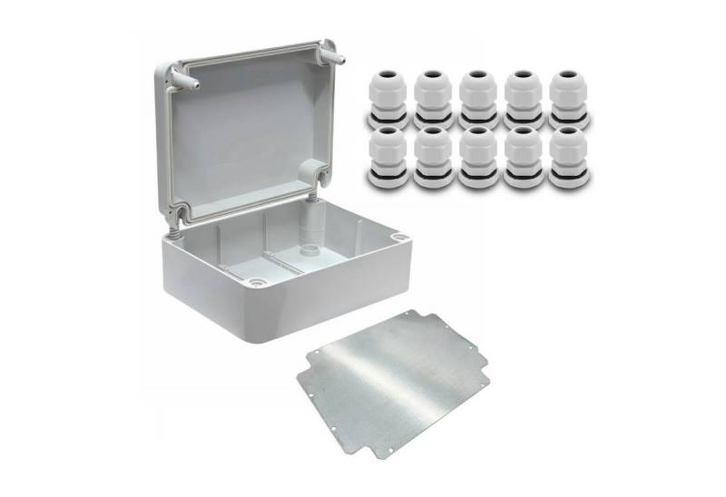 ARLI Verteilerbox Abzweigdose IP67 Aufputz 310x230x130mm Feuchtraumdose + Montageplatte, nach Auswahl: Kabelverschraubung M12 M16 M20 M25 ARLI Verteilerbox Abzweigdose IP67 Aufputz 310x230x130mm Feuchtraumdose + Montageplatte, nach Auswahl: Kabelverschraubung M12 M16 M20 M25 von ARLI