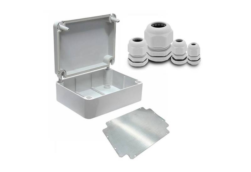 ARLI Verteilerbox Abzweigdose IP67 Aufputz 310x230x130mm Feuchtraumdose + Montageplatte, nach Auswahl: Kabelverschraubung M12 M16 M20 M25 ARLI Verteilerbox Abzweigdose IP67 Aufputz 310x230x130mm Feuchtraumdose + Montageplatte, nach Auswahl: Kabelverschraubung M12 M16 M20 M25 von ARLI