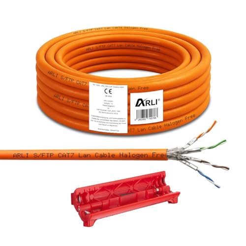 ARLI Cat7 Verlegekabel 25 m Netzwerkkabel inkl. Abisoliermesser CAT.7 LAN Halogenfrei Installationskabel SFTP S/FTP CAT7 PIMF Kabel Netzwerk Verkabelung Datenkabel AWG23/1 geschirmt Kupfer 25m ARLI Cat7 Verlegekabel 25 m Netzwerkkabel inkl. Abisoliermesser CAT.7 LAN Halogenfrei Installationskabel SFTP S/FTP CAT7 PIMF Kabel Netzwerk Verkabelung Datenkabel AWG23/1 geschirmt Kupfer 25m von ARLI