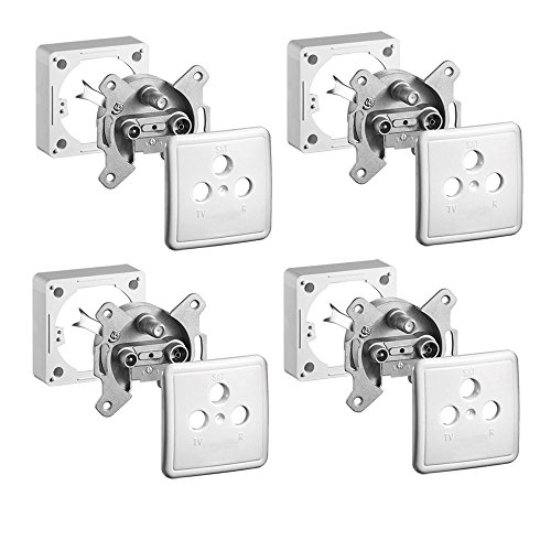 4x ARLI Satdose 3-fach – Antennendose für Aufputz & Unterputz (Stich- oder Enddose) mit Abdeckung & Rahmen TV Radio SAT DVB-S DVB-T2 Kabel 4x ARLI Satdose 3-fach – Antennendose für Aufputz & Unterputz (Stich- oder Enddose) mit Abdeckung & Rahmen TV Radio SAT DVB-S DVB-T2 Kabel von ARLI