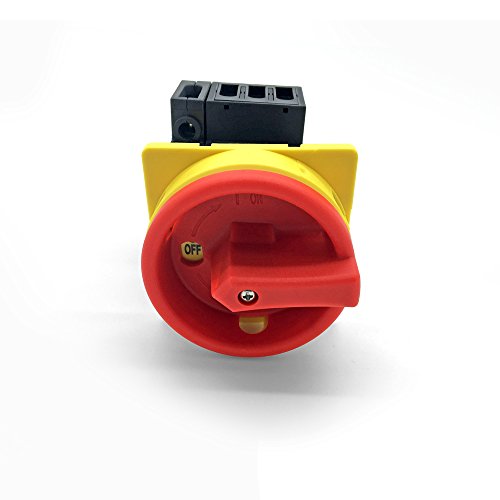 ARLI Hauptschalter 25A Fronteinbau Drehschalter 4 polig IP65 4P25A-E Trennschalter 25 amper Trenn Dreh Haupt Maschinen Schalter 4pol 230-440 V front Einbau von ARLI
