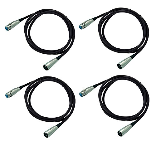ARLI 4x XLR Mikrofonkabel 10m – Symmetrisch 3-polig | Stecker auf Kupplung | Ø6mm abgeschirmt für Mikrofon Mischpult Studio PA von ARLI