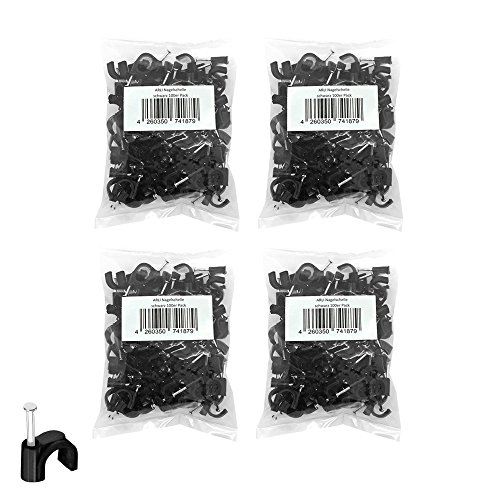 Nagelschelle 12mm 400x Kabelschelle schwarz allzweck Nagelschellen Rundschelle Kabelbefestigung Kabel Befestigung Nagel universal 12 mm ARLI 400 Stück Nagelschelle 12mm 400x Kabelschelle schwarz allzweck Nagelschellen Rundschelle Kabelbefestigung Kabel Befestigung Nagel universal 12 mm ARLI 400 Stück von ARLI