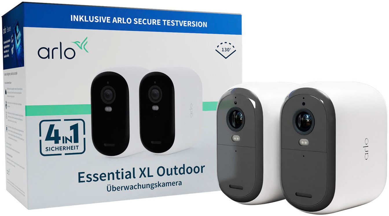 ARLO Smart Home Kamera ESSENTIAL 2 XL FHD Outdoor Camera 2er-Pack (Außenbereich, 2-tlg) von ARLO