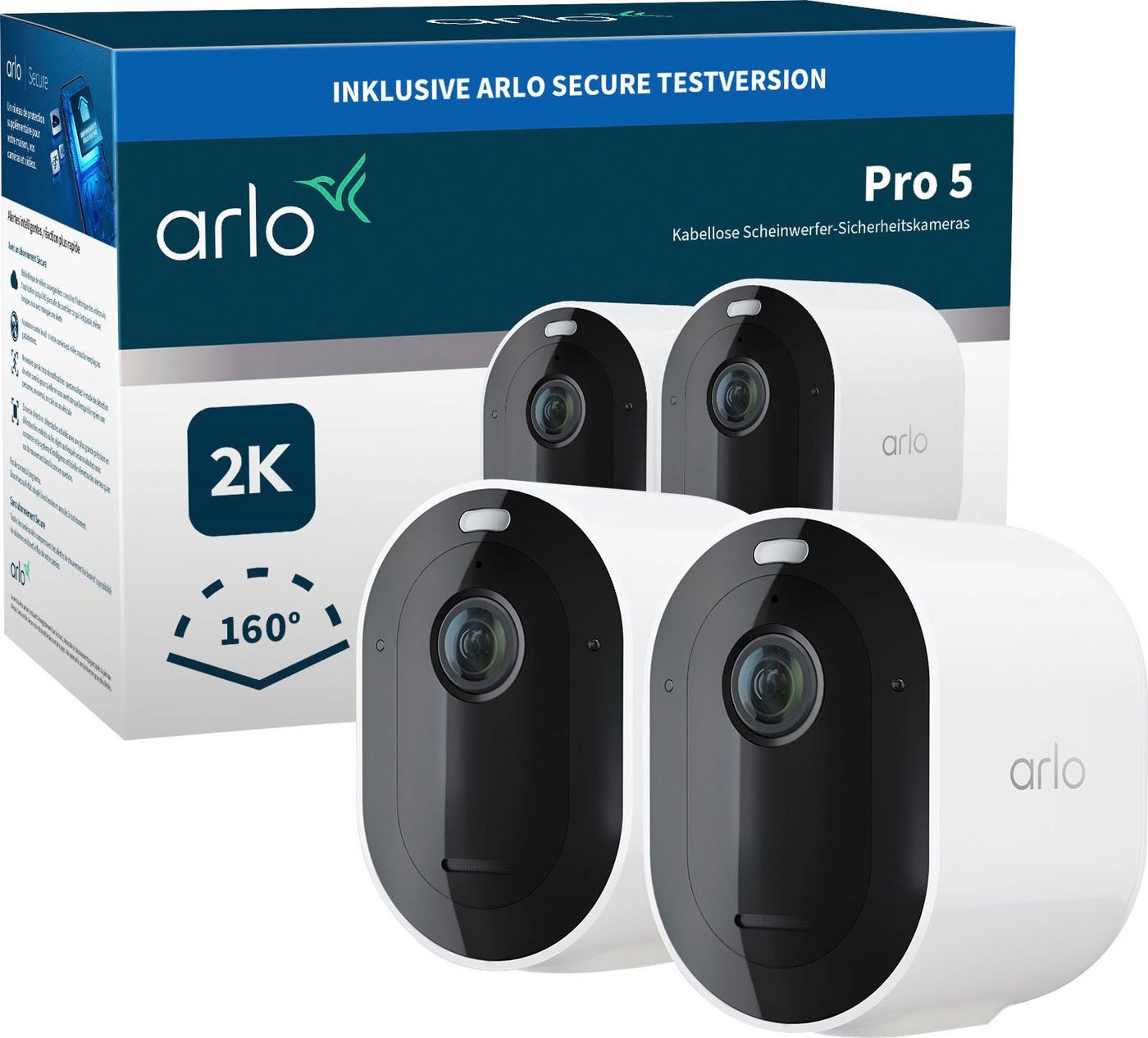 ARLO Pro 5 Spotlight 2er Set Überwachungskamera (Außenbereich, Innenbereich) von ARLO