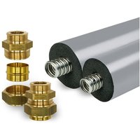 ArmaFlex Fastlink Wellrohr Außendurchmesser 25mm, Dämmstärke 19mm, Länge 4m vorisoliert flexibel, 4 EasyTight Fittings - Armacell von ARMACELL