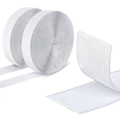Armiz Klettband selbstklebend - 8M extra starkes doppelseitiges Klett klebeband mit 20mm breitem selbstklebendes Klettband (Weiß) von ARMIZ