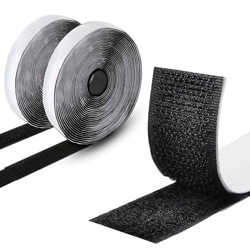 Armiz Klettband selbstklebend - 8M extra starkes doppelseitiges Klett klebeband mit 20mm breitem selbstklebendes Klettband (schwarz) von ARMIZ