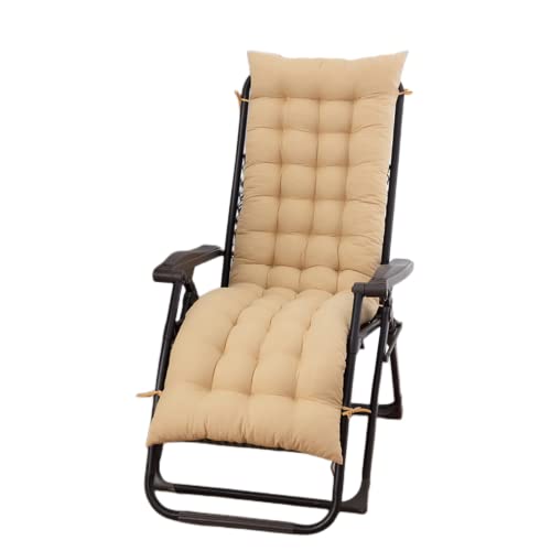 ARMOQ 8 cm Sonnenliegenkissen, rutschfeste Gurte, bequeme Ersatzkissen für Gartenmöbel, 48 x 120 cm, Beige von ARMOQ