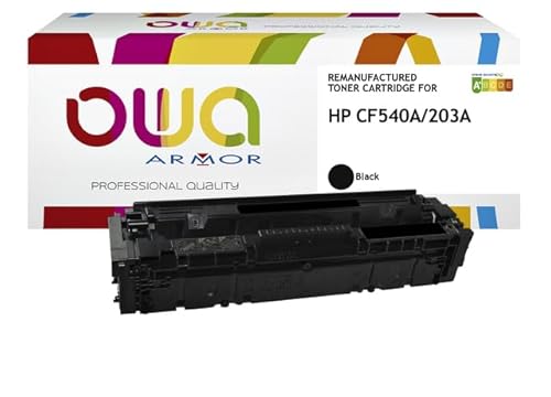 ARMOR OWA - Schwarz - Tonerpatrone (Alternative zu: HP CF540A, HP 203A) - für HP Color Laserjet Pro M254dw, M254nw, MFP M280nw, MFP M281cdw, MFP M281fdn, MFP M281fdw (K18112OW) Marke von ARMOR