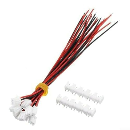 10 Paar für JST XH 2 54 mm 23-polige Kabelverbinder männlich und weiblich, 24 AWG Drahtstärke, 200 mm Länge für elektronische Geräte (2-polig) von ARMYJY